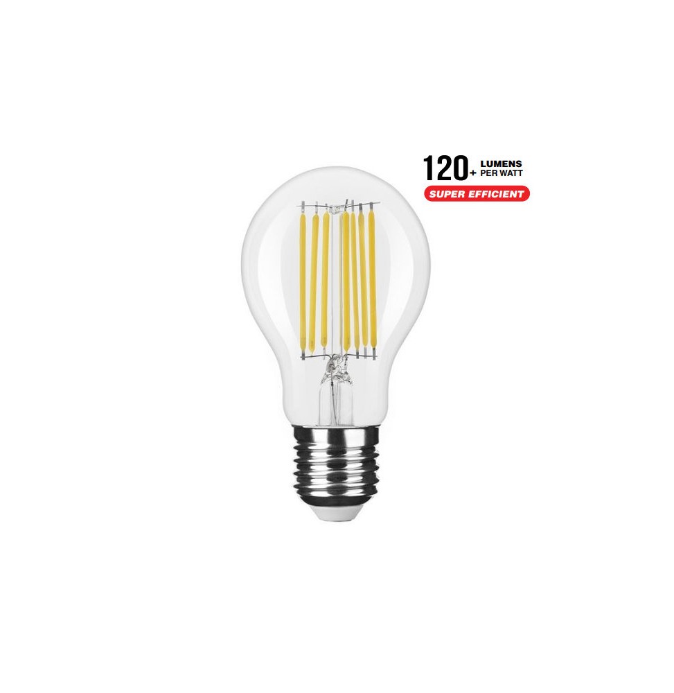 Lampadina LED E27 bulbo A60 12W filamento naturale - SKU217459