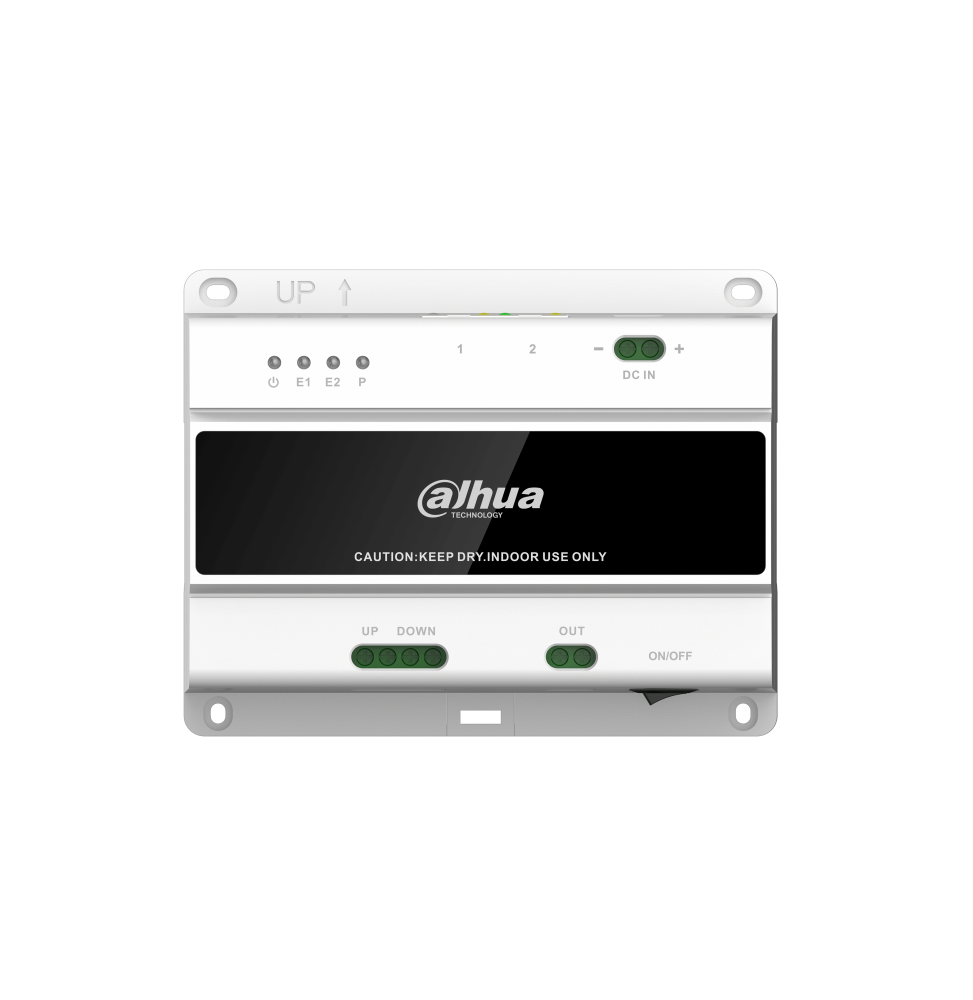Switch bifilare per videocitofoni due fili Dahua VTNS1001B-2-A con alimentatore - M-0020034